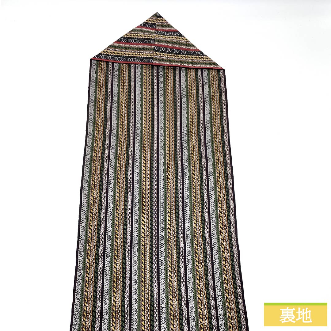 Nagoya obi, genuine silk, S rank, stripes, obi length 357cm, zen-tsu, casual, gradient, 1124011192399, matsuba仕立て