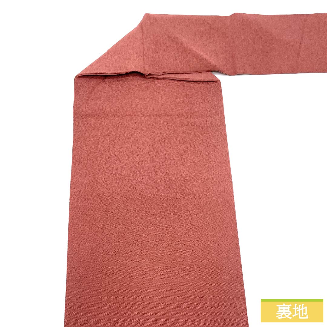 名古屋帯 正絹 Aランク 蘇芳色（すおういろ） 京紅型 古典柄 ちりめん地 帯丈366cm ポイント柄 カジュアル ピンク系 1124011143313 名古屋仕立て