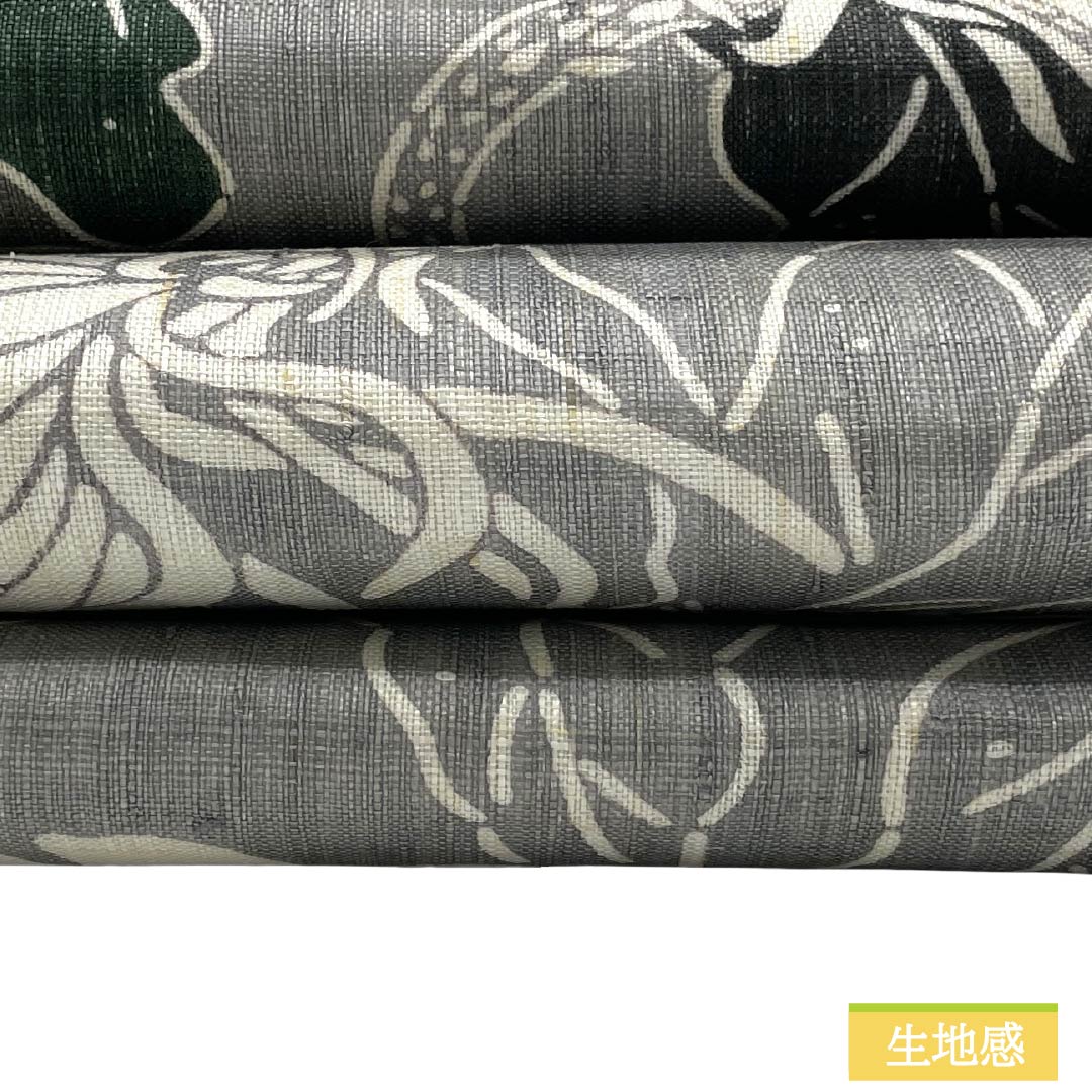 （新品）名古屋帯 正絹 NEWランク 名古屋仕立て 灰色（はいいろ） 栗山吉三郎 京紅型 月下美人 帯丈378cm ポイント柄 カジュアル グレー系 1124013081322