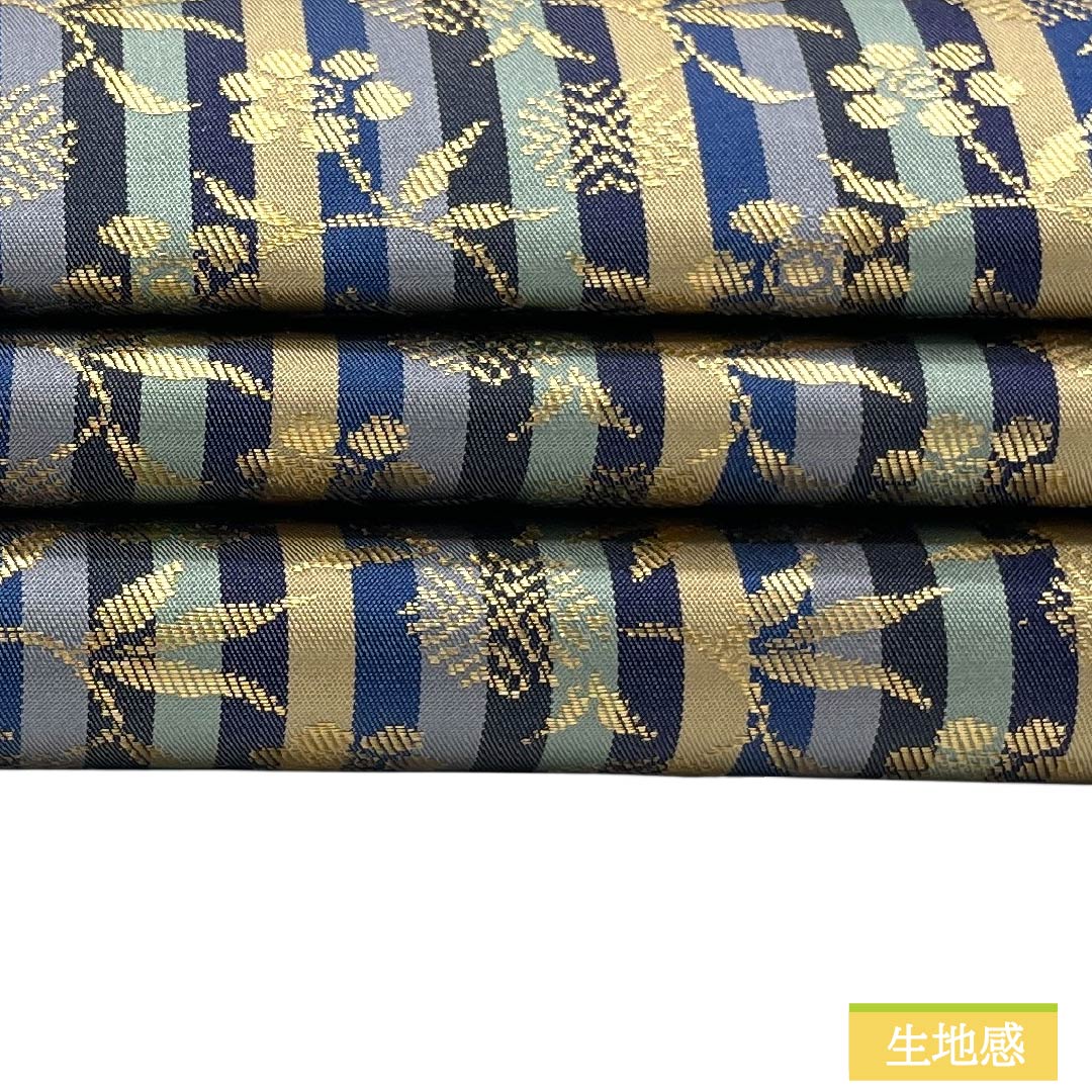 Nagoya obi, genuine silk, S rank, Nagoya tailoring, sasazuru, sho-chiku-bai, obi length 347cm, full-pattern, semi-formal, gradient, 1124011772399