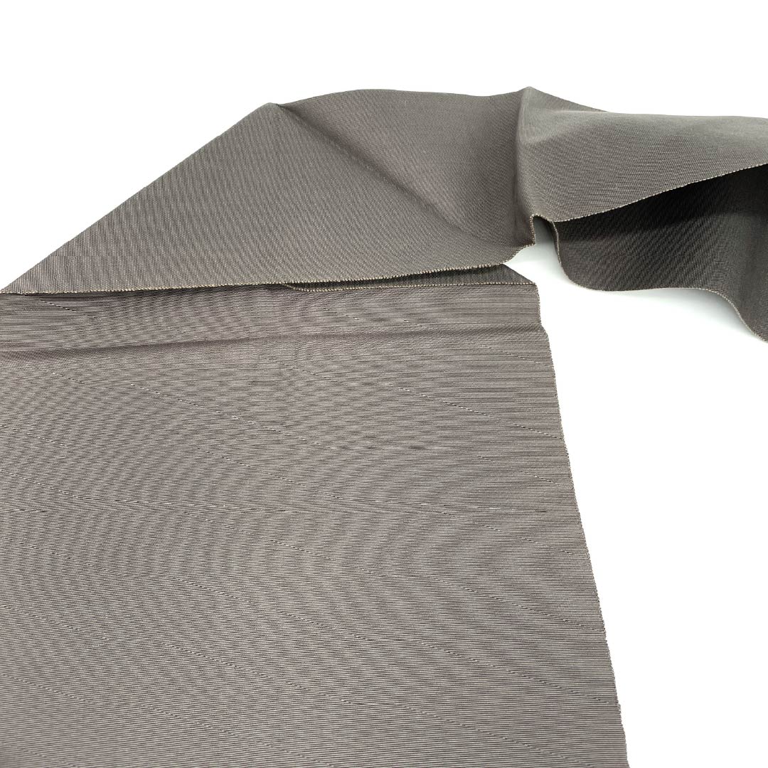 Nagoya Obi, genuine silk, A rank, Nagoya tailoring, geometric pattern, obi length 356cm, partial pattern, casual, gray-based, 1124012503322