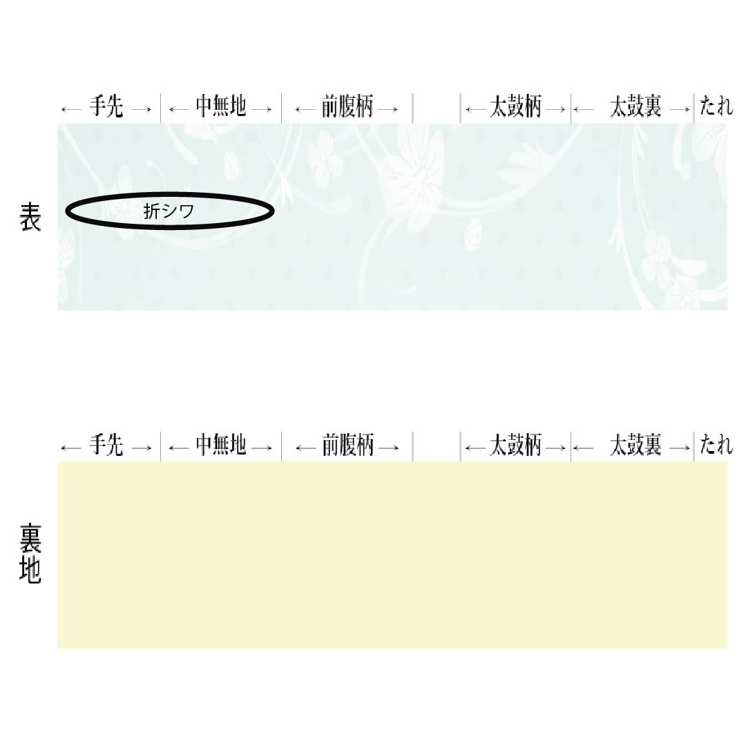 Nagoya obi, genuine silk, Rank A, Nagoya tailoring, Neri-iro (off-white), Kyoto Yuzen bingata, coral color, classic pattern, obi length 340cm, rokkutsu (pattern on 60% of the obi), casual, white-based, 1124012013311