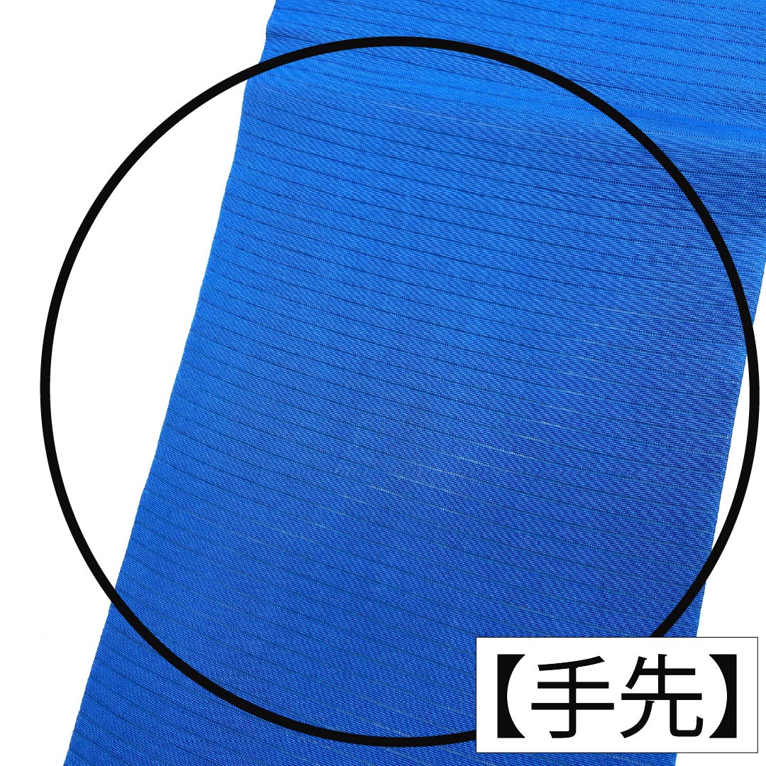 名古屋帯 正絹 Aランク 名古屋仕立て 碧瑠璃色（へきるりいろ） 夏帯 扇 花柄 帯丈362cm ポイント柄 カジュアル 青系 1124012993317