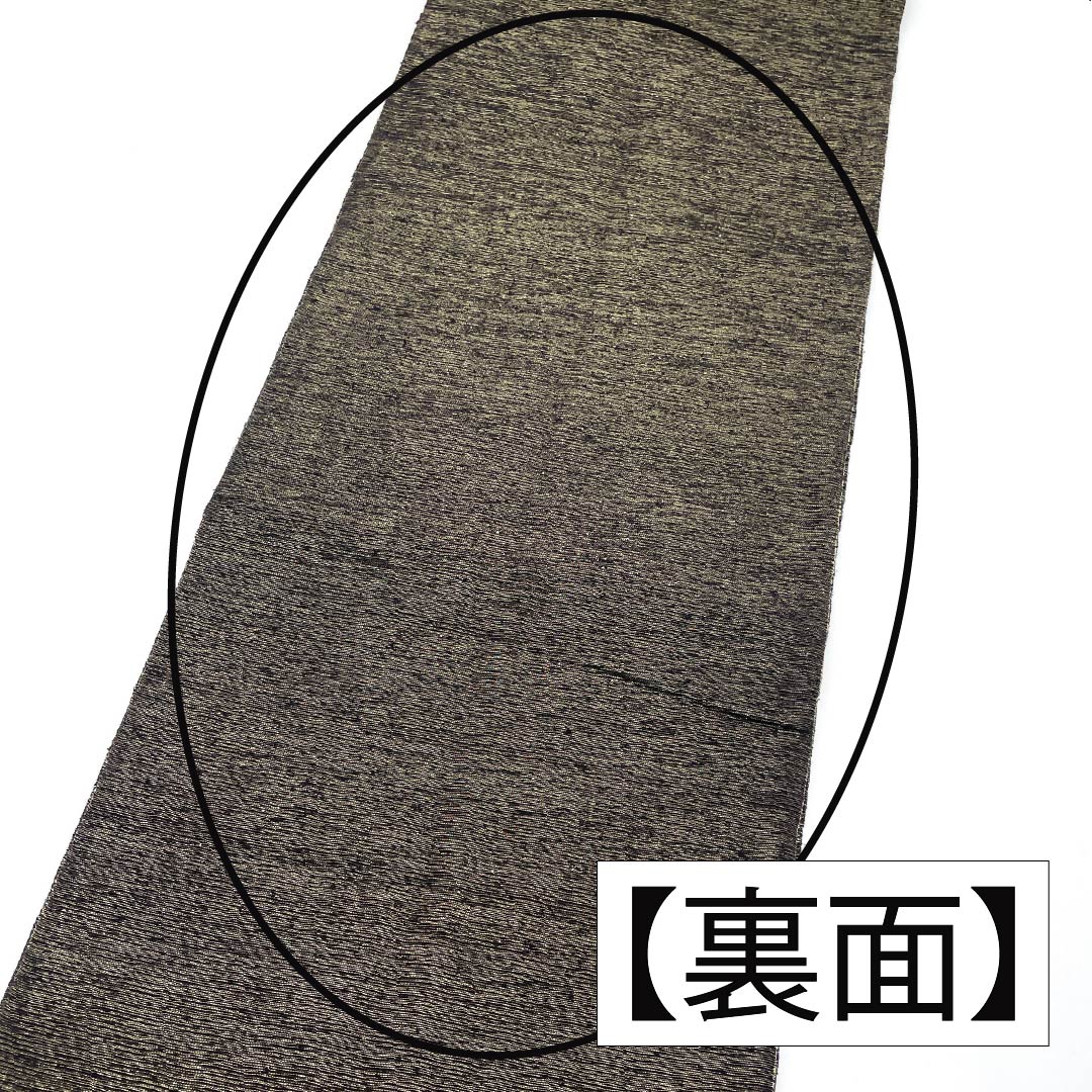 Fukuro Obi (Sash), Pure Silk, S-Rank, Comb Weave, Abstract Pattern, Length 456cm, Pointed Design, Casual, Black, 1123015922410