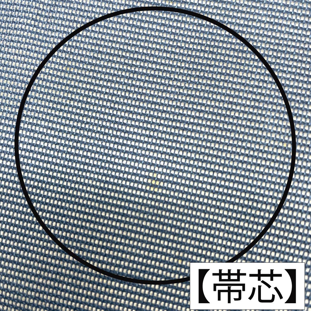 名古屋帯 正絹 Aランク 名古屋仕立て 鉄紺色（てつこんいろ） 夏帯 茶道 茶碗 帯丈358cm ポイント柄 カジュアル 紺系 1124012843318