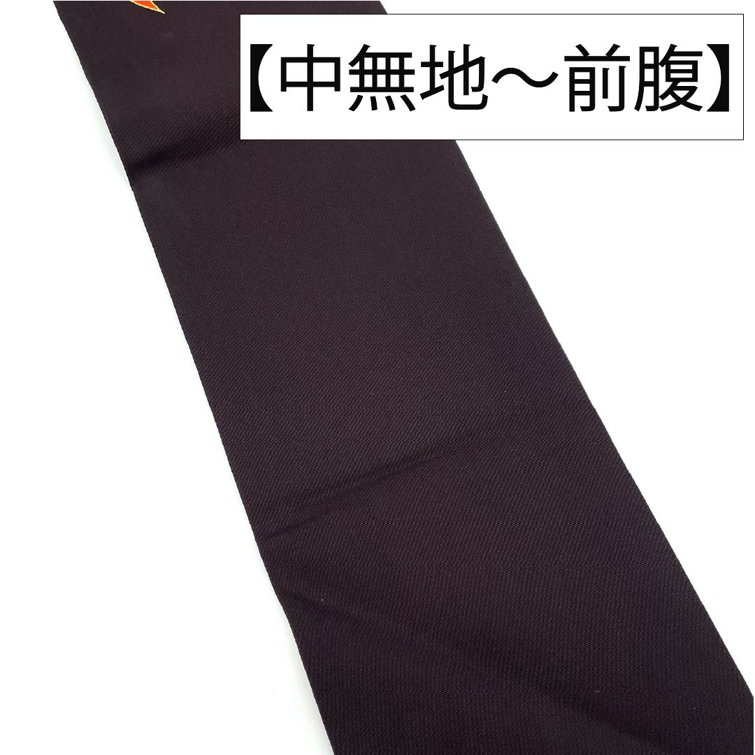 名古屋帯 正絹 Aランク 名古屋仕立て 紫黒色（しこくしょく） 作家物 花柄 牡丹 帯丈365cm ポイント柄 セミフォーマル 紫系 1124011703320