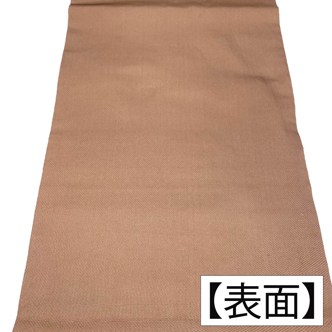 Nagoya obi, genuine silk, A rank, fawn color, classic pattern, obi length 360cm, rokutsu, semi-formal, brown, 1124011243314, open-ended tailoring