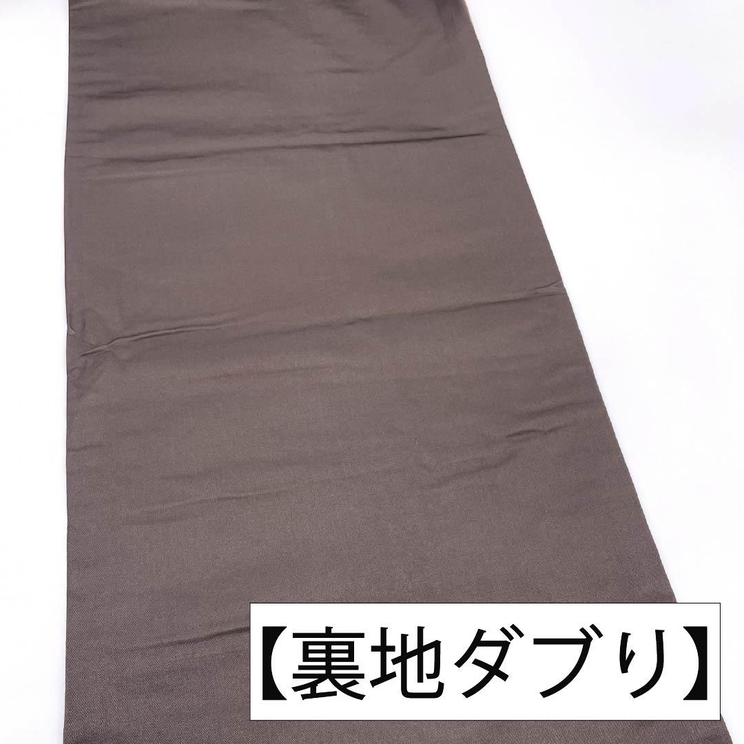 Nagoya obi, genuine silk, Rank A, Kenbo-iro (dark grayish brown), horizontal stripes, classical pattern, obi length 365cm, rokkutsu, semi-formal, brown family, 1124011203314, Nagoya tailoring