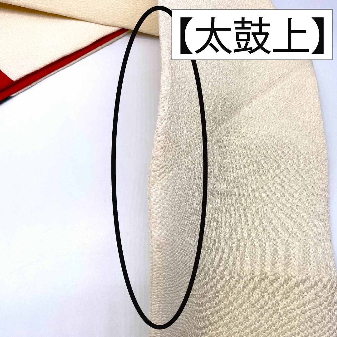 名古屋帯 正絹 Aランク 名古屋仕立て 乳白色（にゅうはくしょく） 京紅型 古典柄 ちりめん地 帯丈350cm ポイント柄 カジュアル 白系 1124012113311