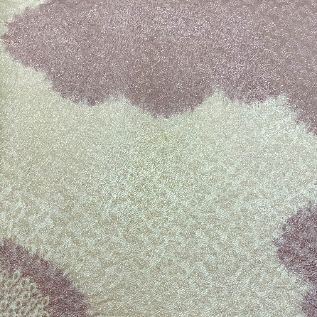 Homongi (formal kimono) Length 152cm Sleeve length 63cm Flowing water and mirror pattern Pure silk Shibori A-lined A-rank Purple 1112000223220