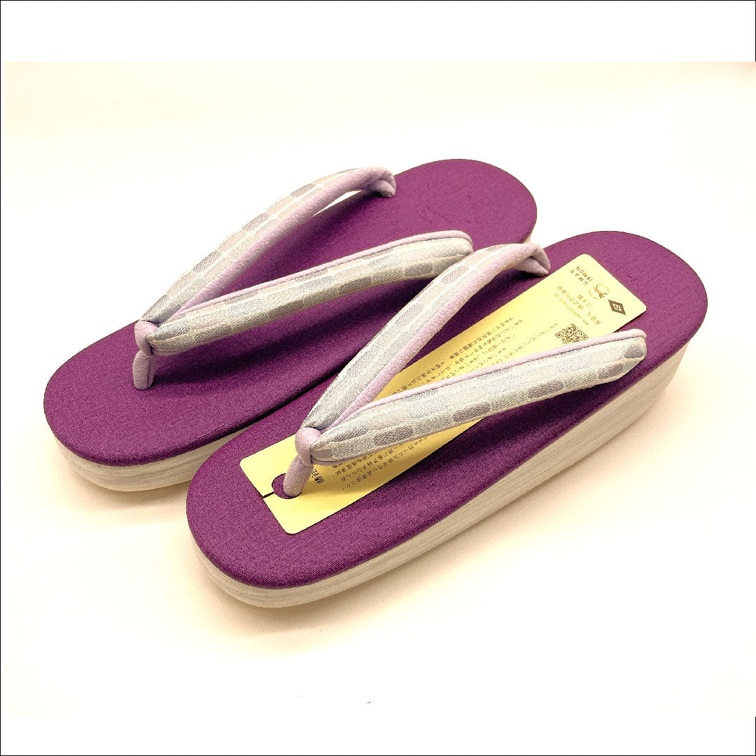 （新品未使用品）カレンブロッソ カフェ草履 Lサイズ 紫系 NEWランク 1122000371420