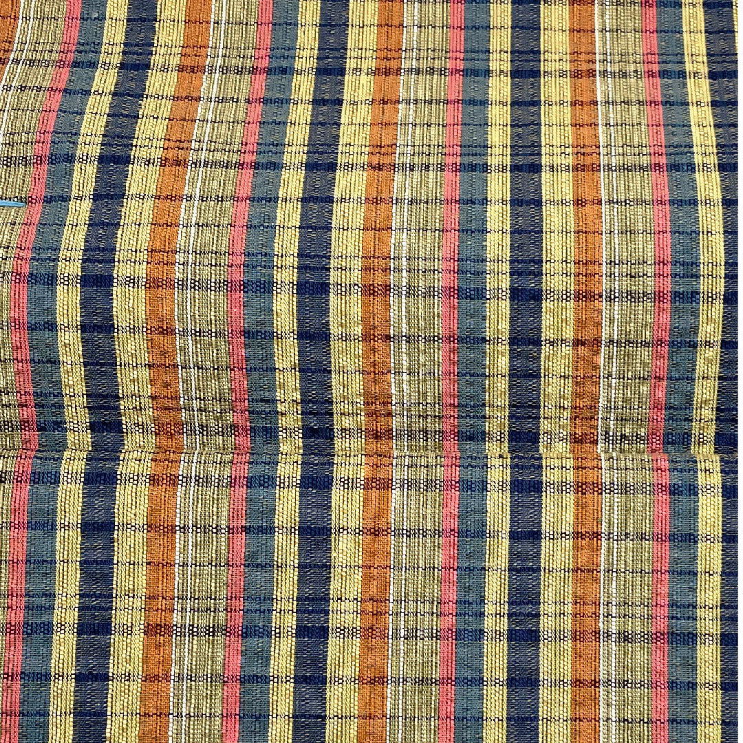 （新品）浴衣 阿波しじら 格子 反物 無形文化財 木綿 Newランク 茶系 1118000432114