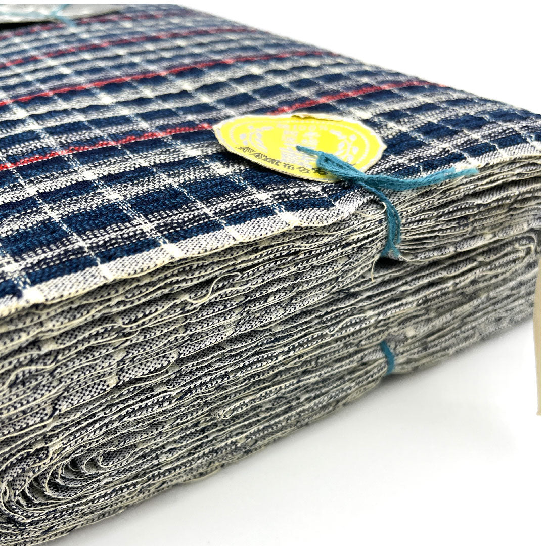 Yukata Awa Shijira Checkered Fabric Intangible Cultural Property Cotton S Rank Single Layer Navy Blue 1118000522118