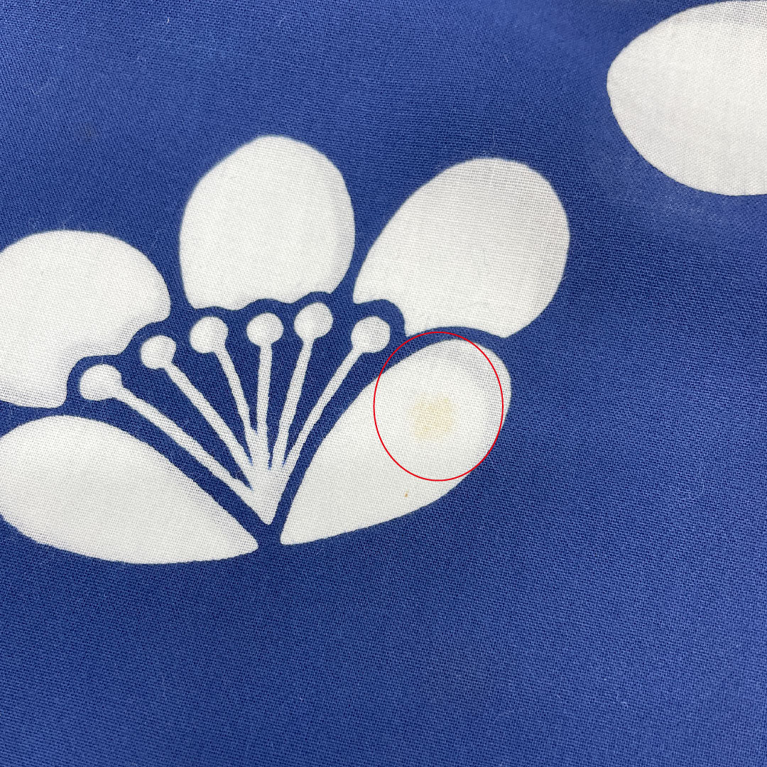 Yukata Chikusen Fabric Plum Cotton A Rank Single Layer Navy Blue 1118000443118
