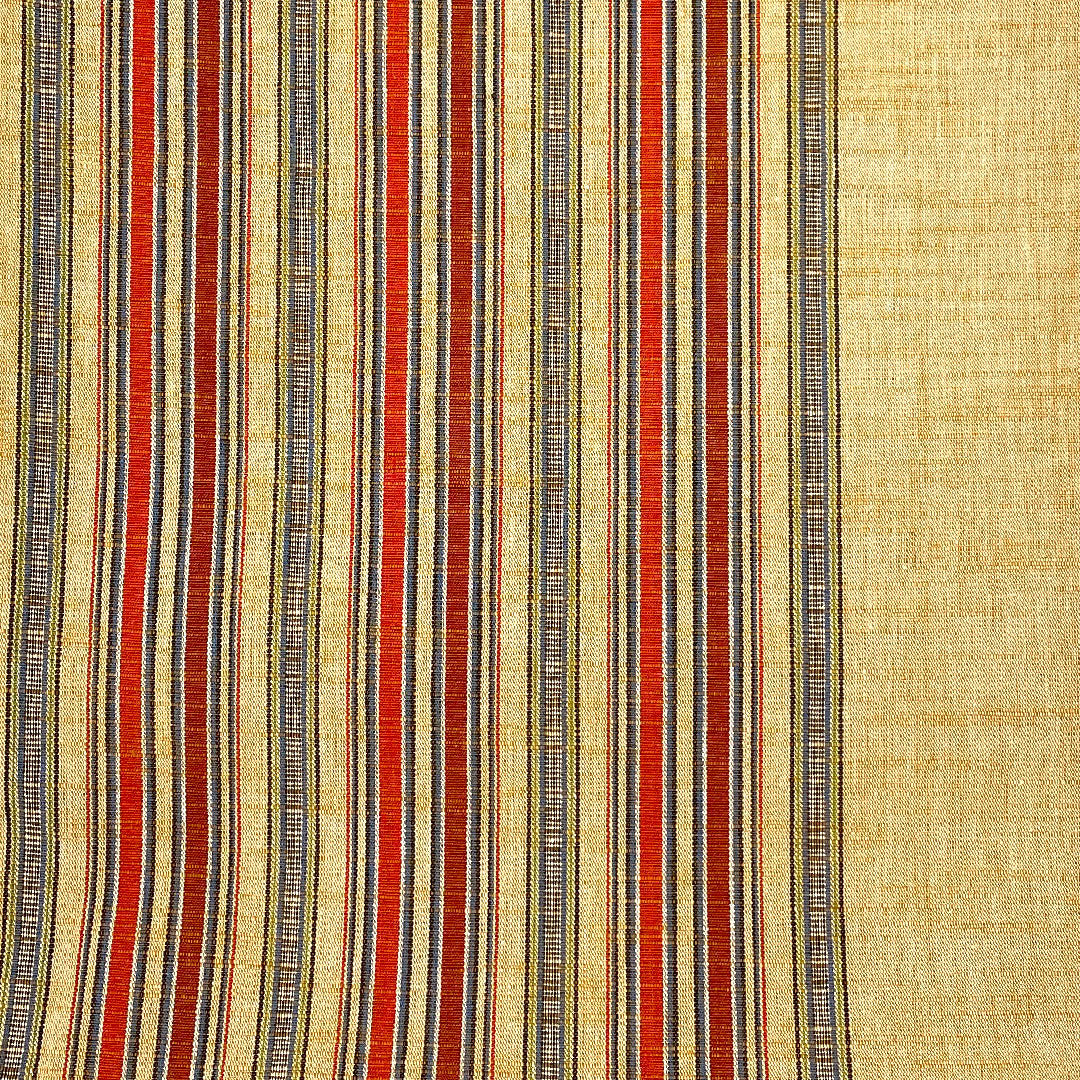 [Unfinished] Nagoya Obi - Pure Silk - S Rank - Stripes - Obi Length 352cm - Full-width Pattern - Casual - Brown Tones - 1124001132314