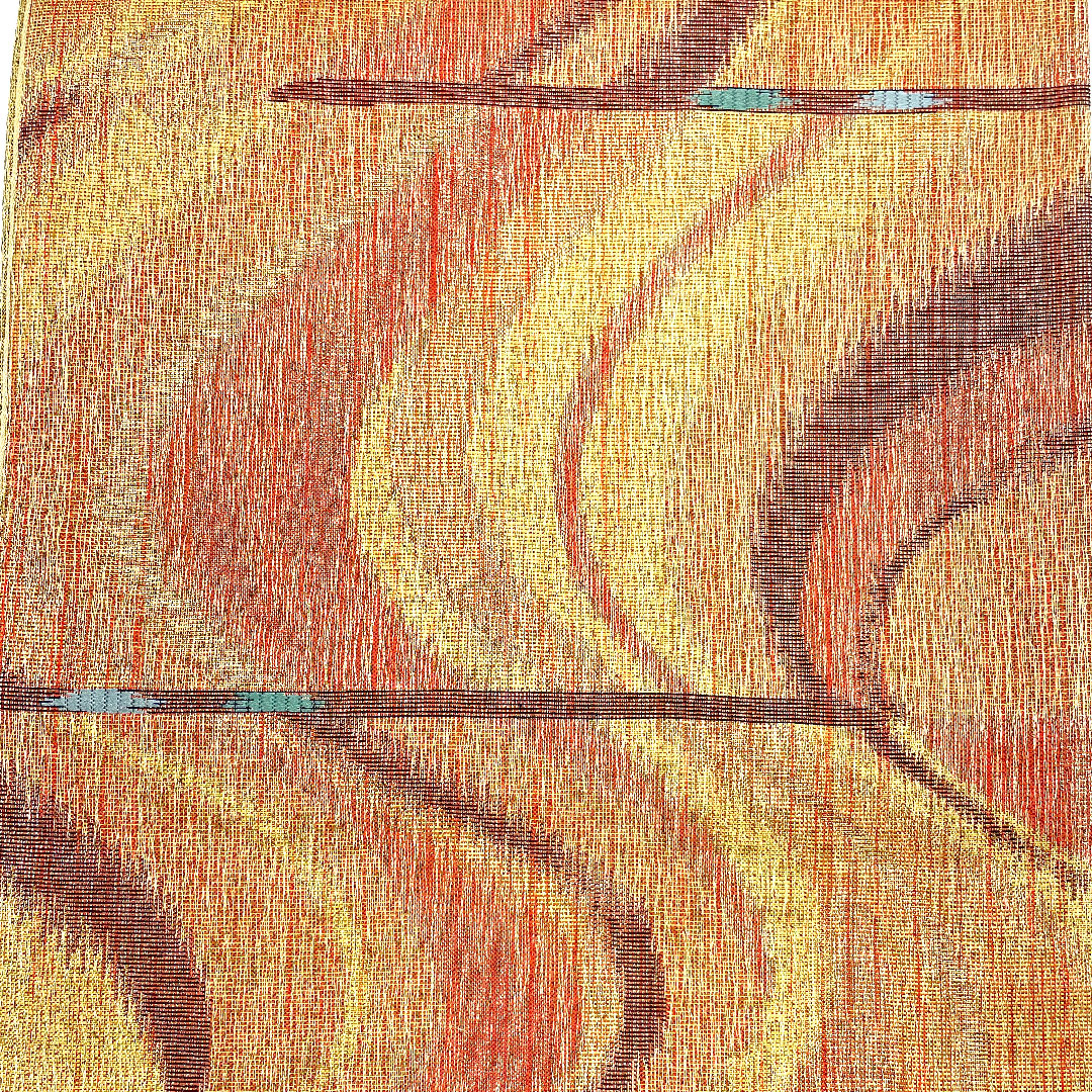 Fukuro Obi (Flowing Water) Length 434cm Pure Silk S Rank Six-way Casual Brown 1123002322314