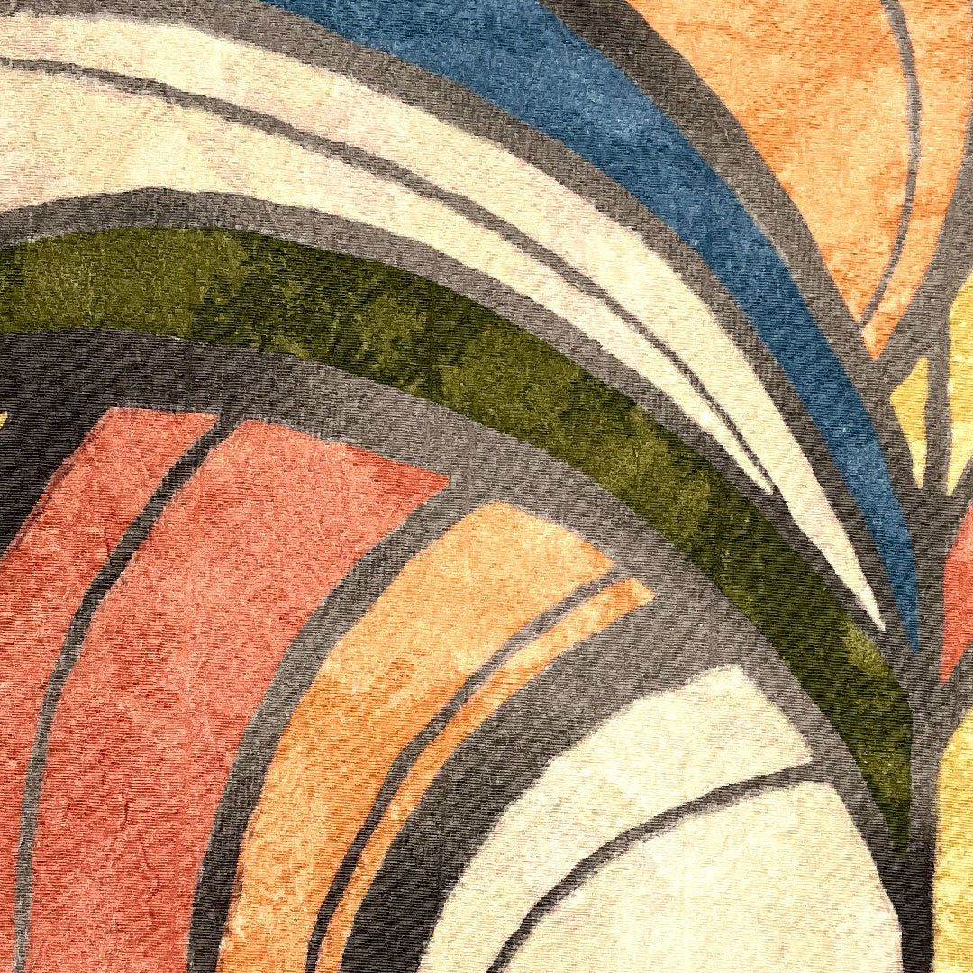 Fukuro Obi, Abstract Pattern, Colorful, Length 431cm, Pure Silk, S Rank, Full Length, Casual, Gray, 1123001722322
