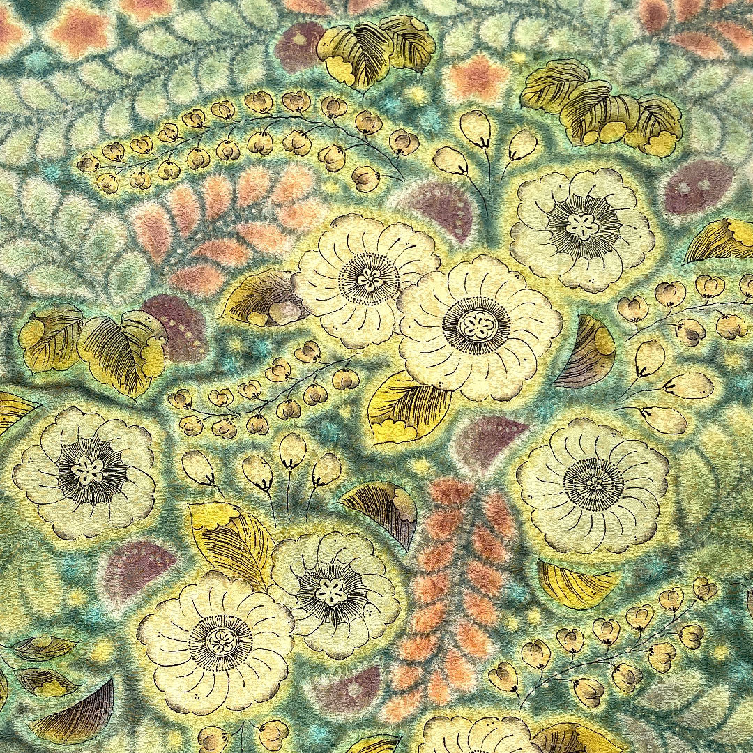 Fukuro Obi, Artist's Work, Gold Thread, Tsujigahana, Length 456cm, Pure Silk, S Rank, Point Pattern, Formal, Green, 1123001352419