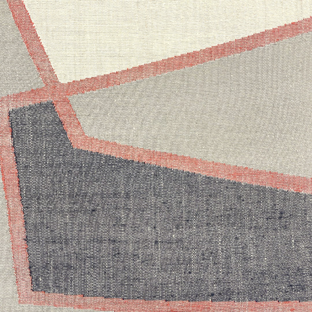 Nagoya obi, hand-woven tsumugi, abstract pattern, obi length 377cm, pure silk, S rank, point pattern, casual, gray, 1124000292322, pine needle style
