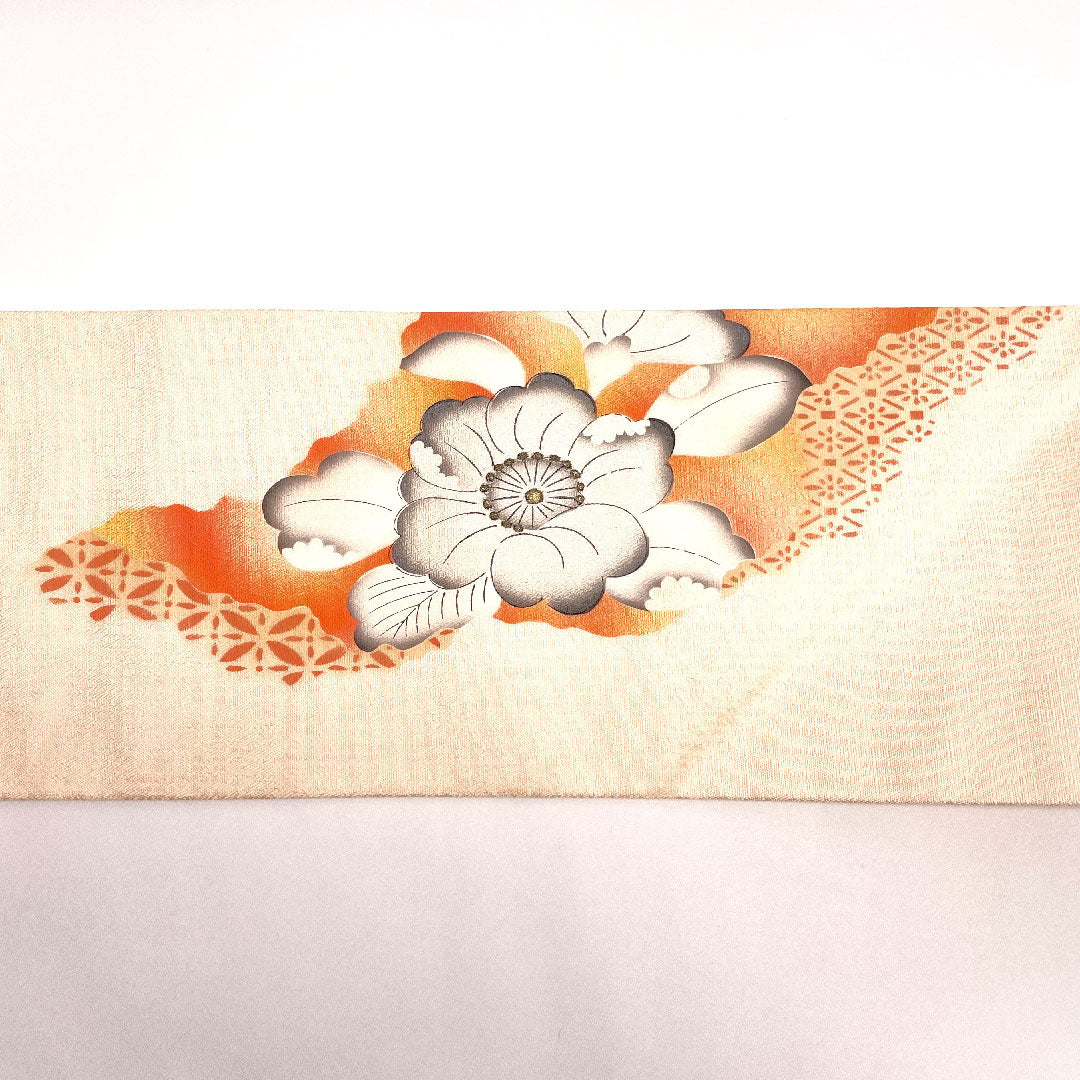 Nagoya Obi Tsujigahana Gold Embroidery Obi Length 357cm Pure Silk A Rank Point Pattern Casual Pink 1124001092313 Nagoya Made