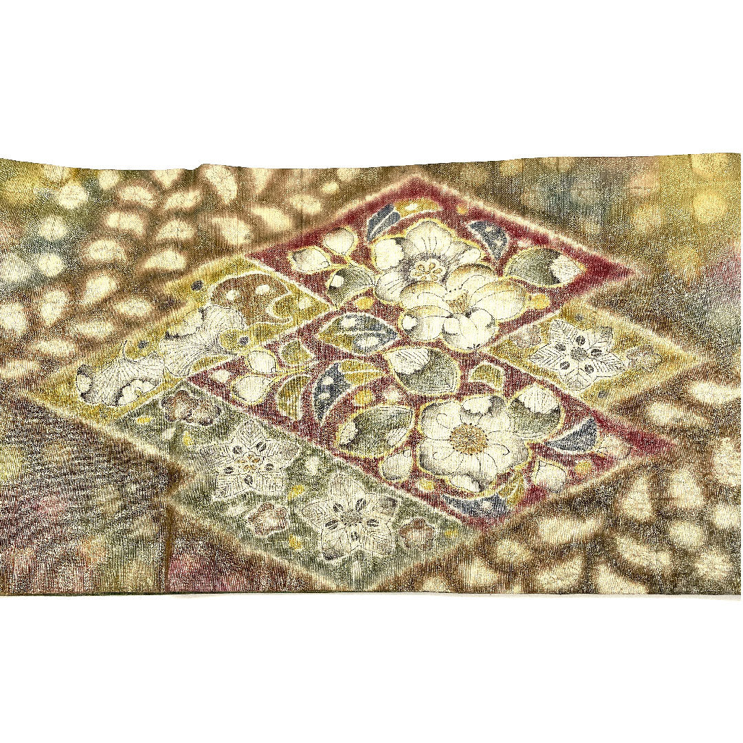 Fukuro Obi Tsujigahana Fukureori Obi Length 444cm Pure Silk S Rank Point Pattern Semi-Formal Gold 1123001412321