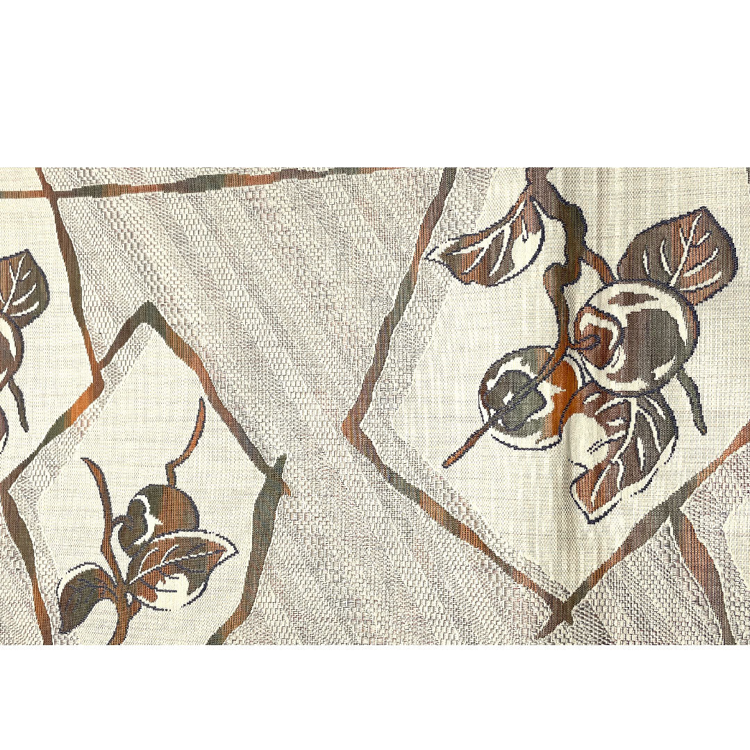 Nagoya obi, authentic Chikuzen Hakata, persimmon pattern, obi length 367cm, pure silk, S rank, six-pass, casual, brown, 1124000352314, Nagoya tailoring