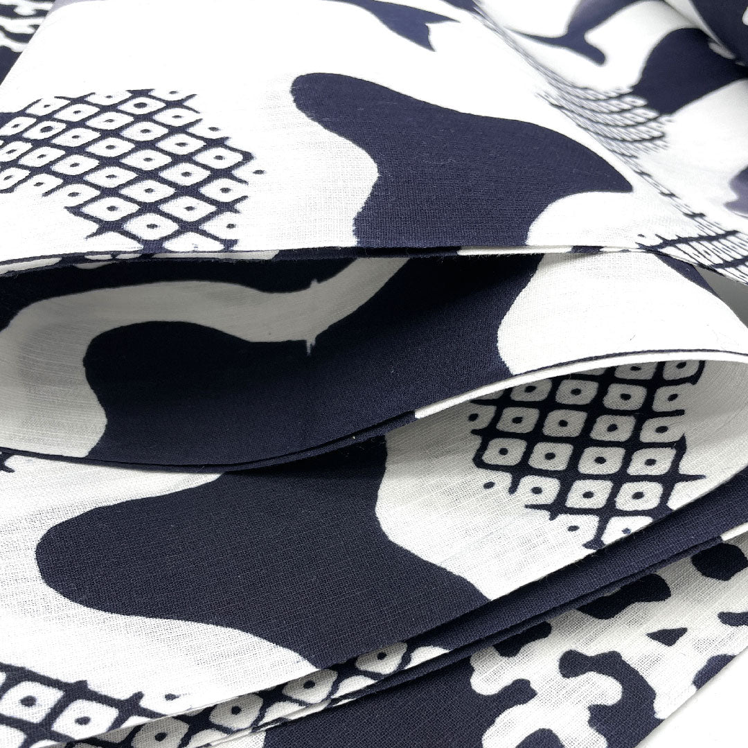(New) Yukata CalenBlosso Dolphin pattern Roll of cotton New rank Navy 1118000391118