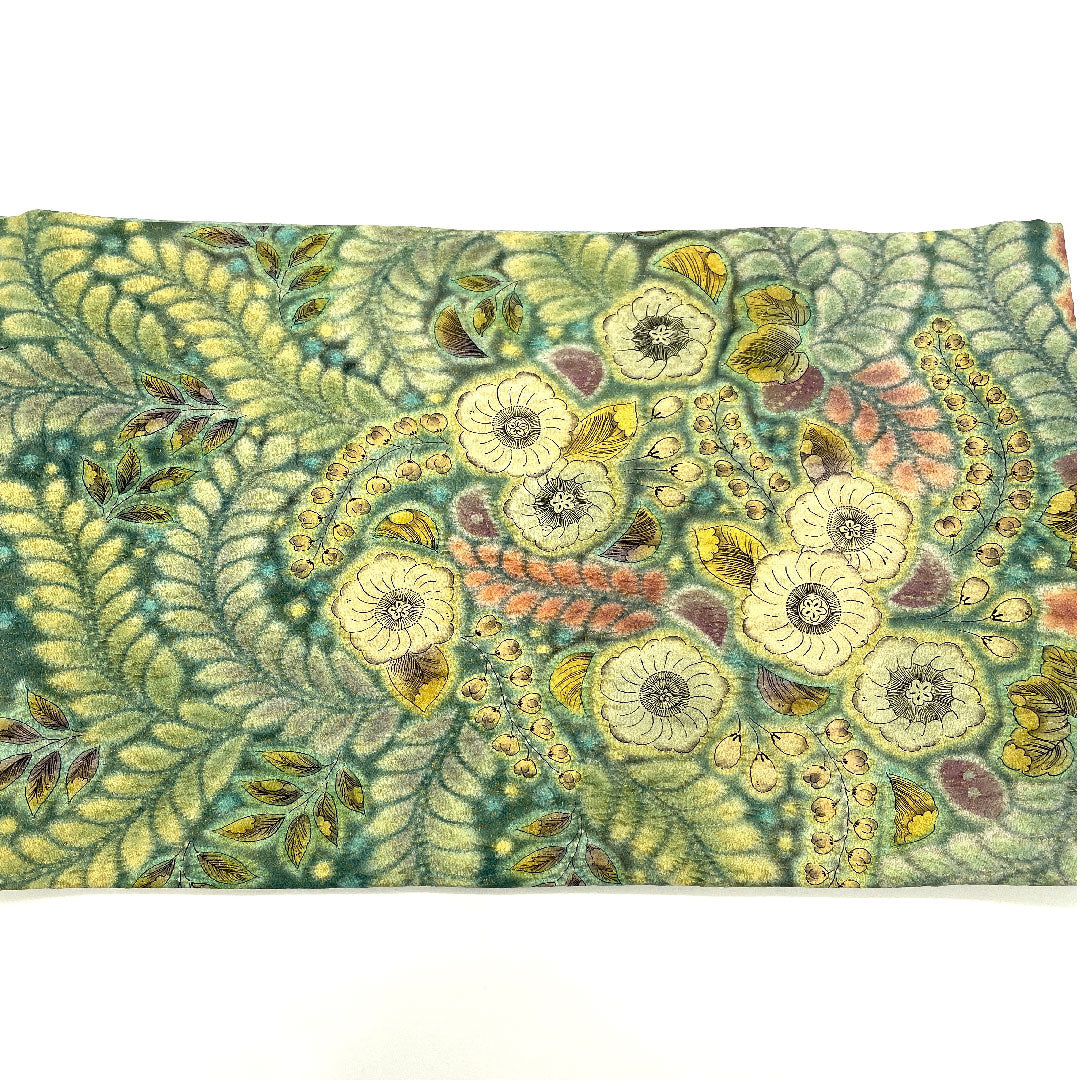 Fukuro Obi, Artist's Work, Gold Thread, Tsujigahana, Length 456cm, Pure Silk, S Rank, Point Pattern, Formal, Green, 1123001352419