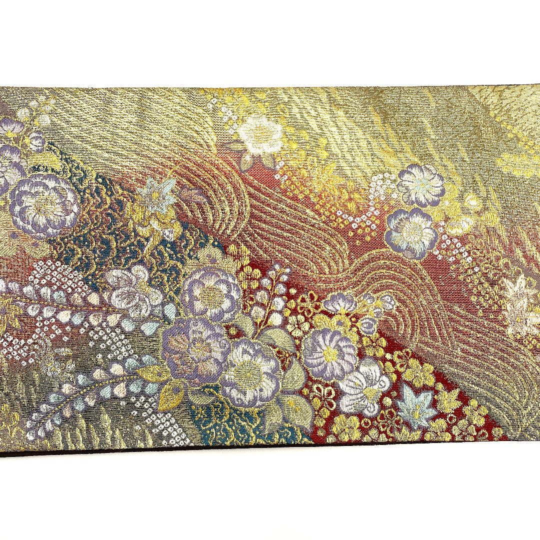 Fukuro Obi Tsujigahana Obi Length 433cm Pure Silk S Rank Six-way Formal Gold 1123001922321