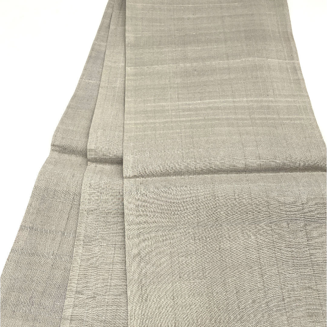 [Unfinished] Fukuro Obi, Silk, S Rank, Abstract Bird, True Cotton, Floral Pattern, Obi Length 453cm, Partial Pattern, Casual, Gray Tones 1123001712422