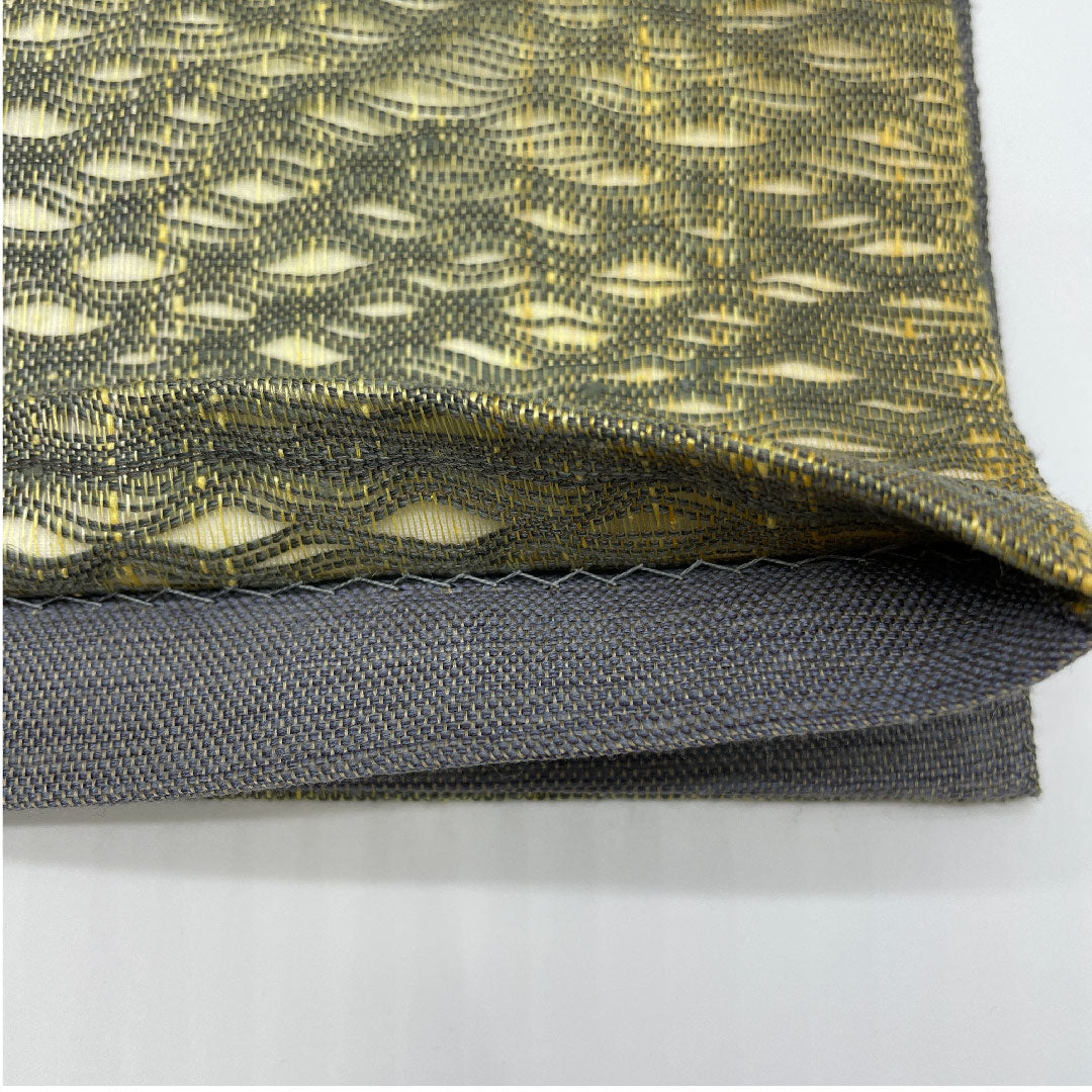 Fukuro Obi, scoop weave, wave, abstract pattern, obi length 454cm, pure silk, S rank, point pattern, casual, green, 1123001372419