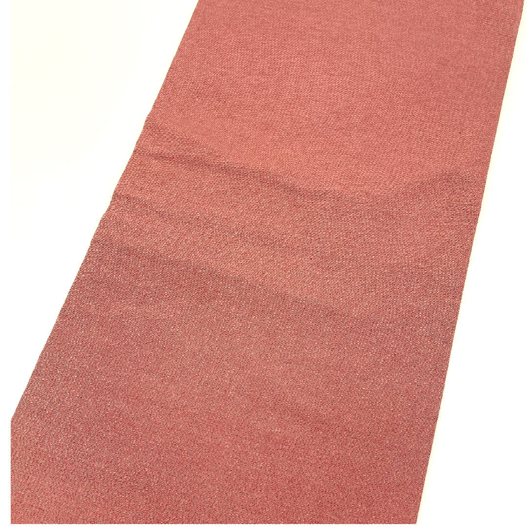 Nagoya obi, floral arabesque, stencil-dyed, striped, crepe, obi length 371cm, pure silk, S rank, full length, casual, pink, 1124000252313, Nagoya-made