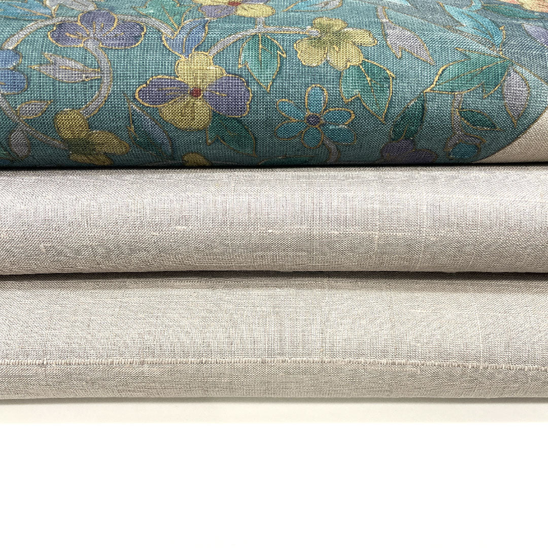 [Unfinished] Fukuro Obi, Silk, S Rank, Abstract Bird, True Cotton, Floral Pattern, Obi Length 453cm, Partial Pattern, Casual, Gray Tones 1123001712422