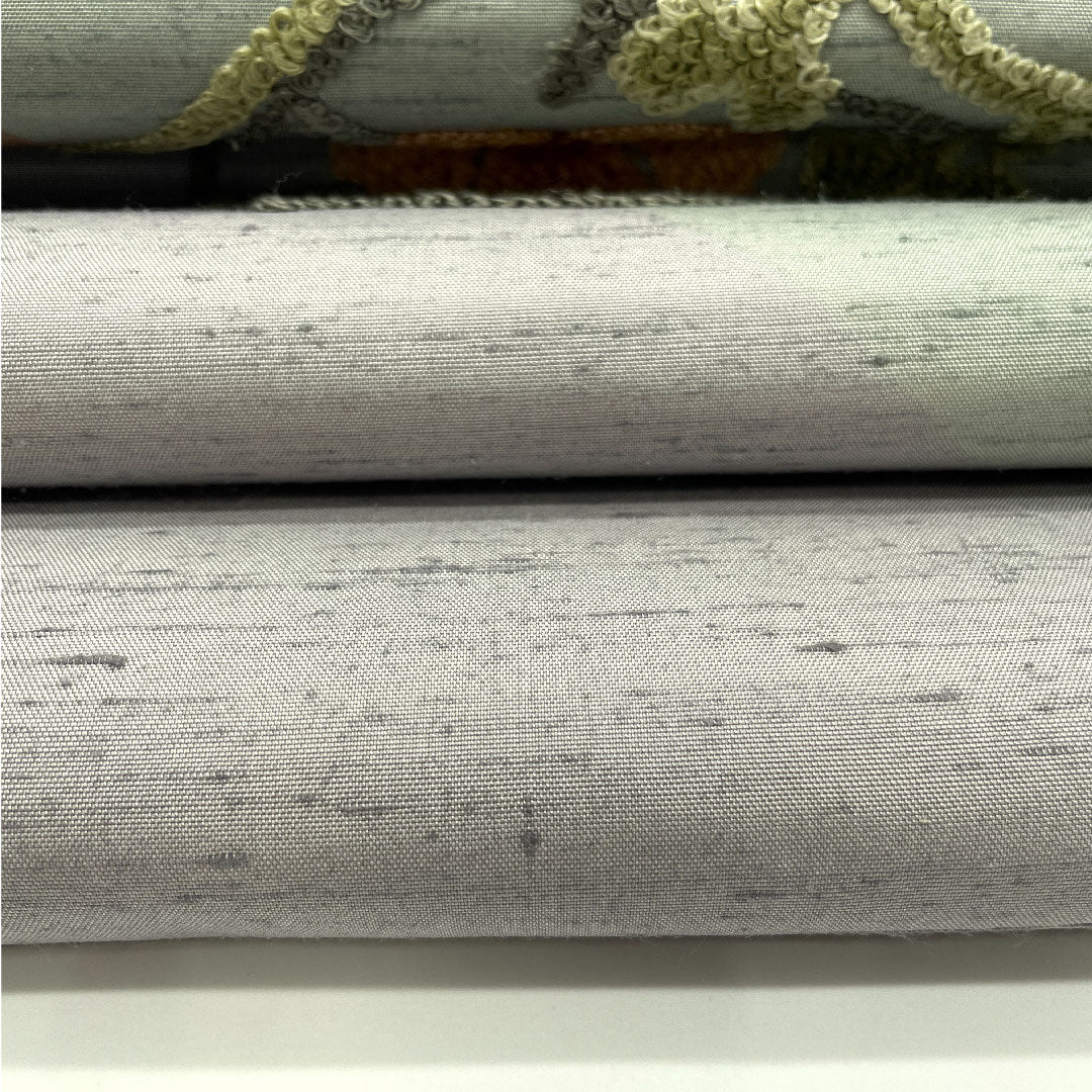 Nagoya Obi, Intangible Cultural Property, Ushiku Tsumugi, Sagara Embroidery, Floral Pattern, Obi Length 377cm, Pure Silk, A Rank, Point Pattern, Casual, Gray, 1124000574322, Open Style