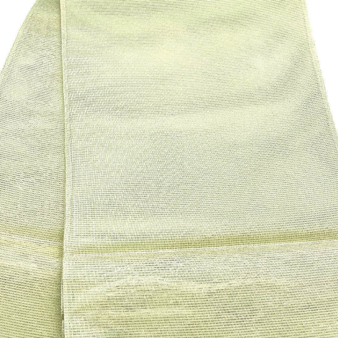 [Unfinished] Fukuro obi, genuine silk, S rank, Nishijin Maizuru, Ro Natsuobi, autumn grasses, obi length 442cm, Rokutsu, formal, green family, 1123002392319