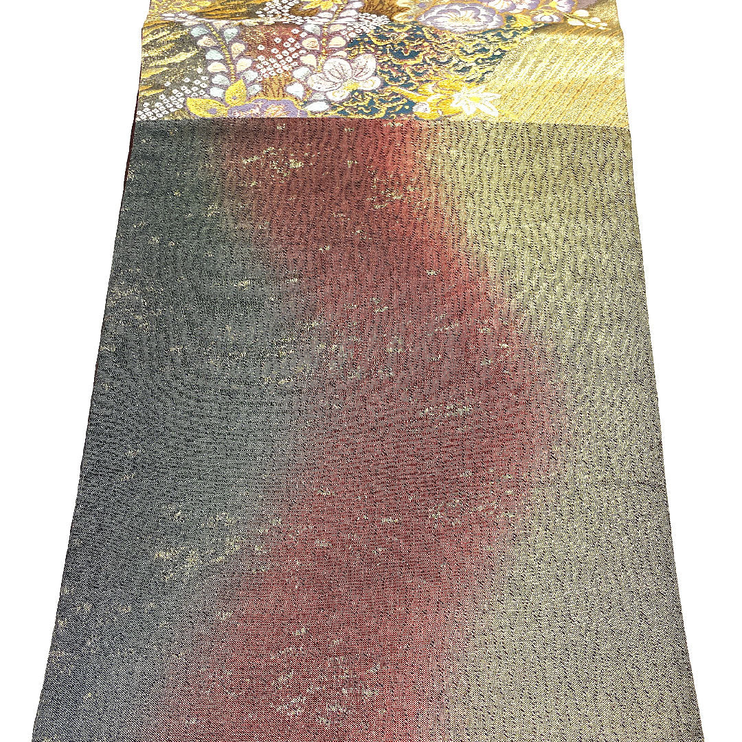 Fukuro Obi Tsujigahana Obi Length 433cm Pure Silk S Rank Six-way Formal Gold 1123001922321