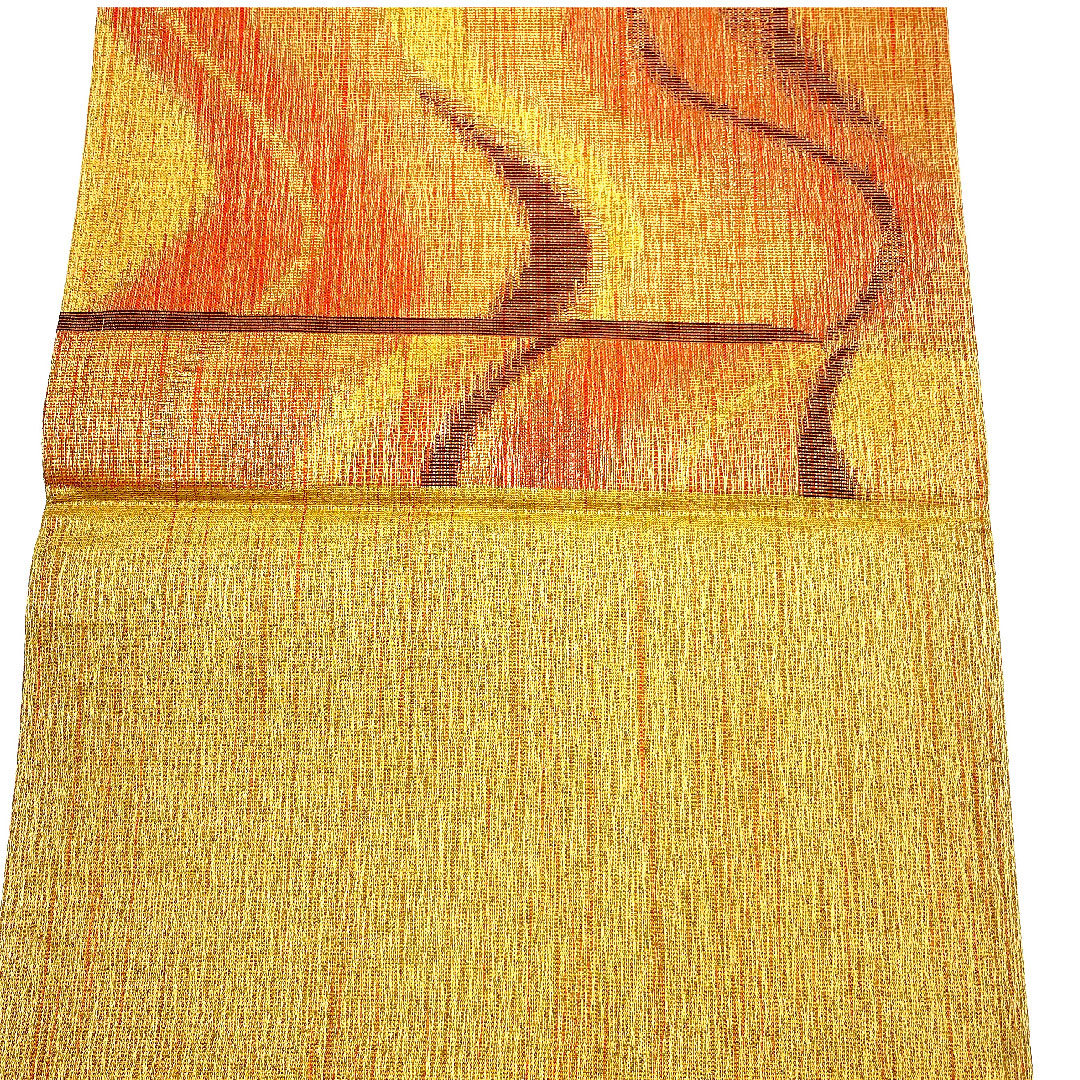 Fukuro Obi (Flowing Water) Length 434cm Pure Silk S Rank Six-way Casual Brown 1123002322314