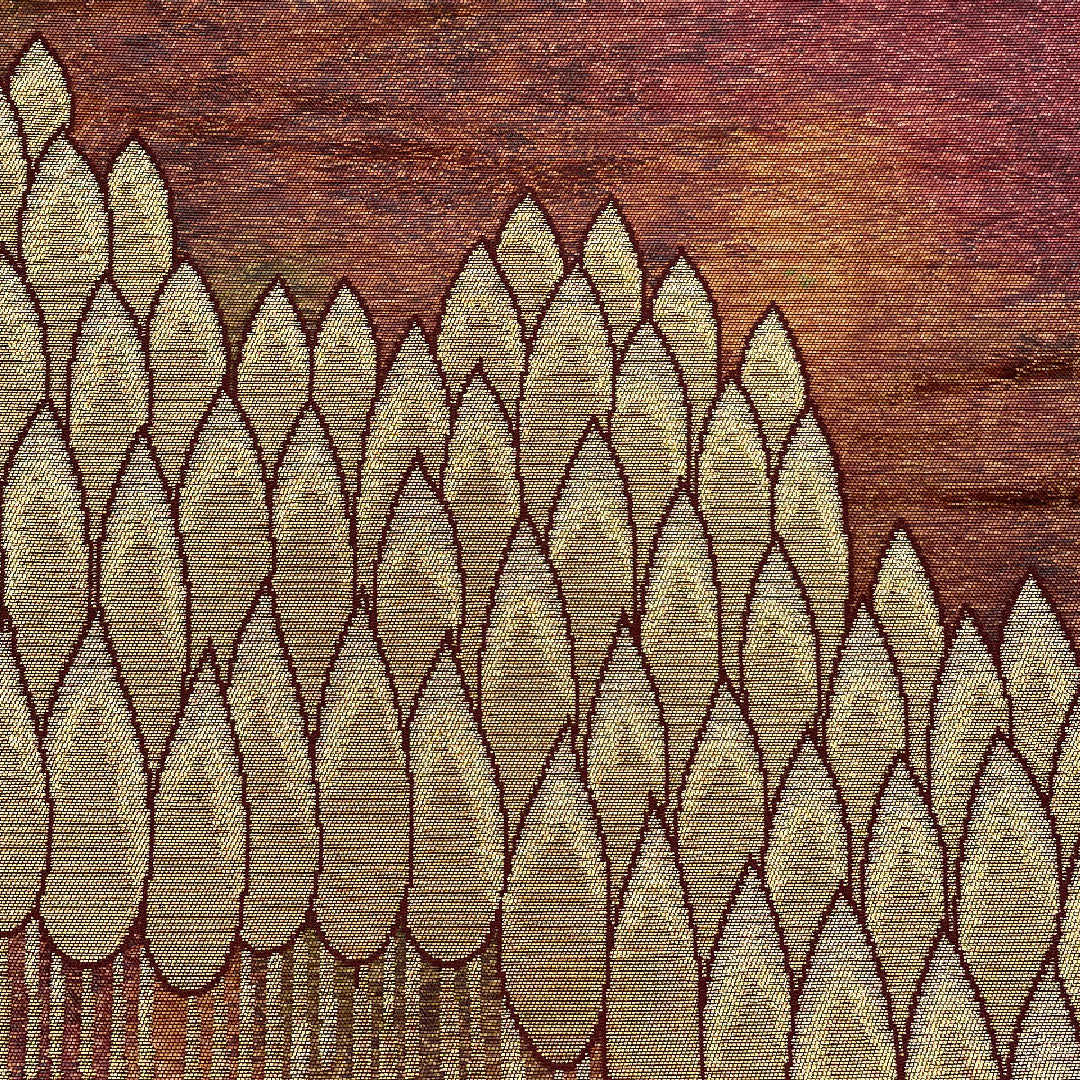 Fukuro Obi Landscape Painting Hikigaku Length 417cm Pure Silk S Rank Six-way Formal Brown 1123000902314