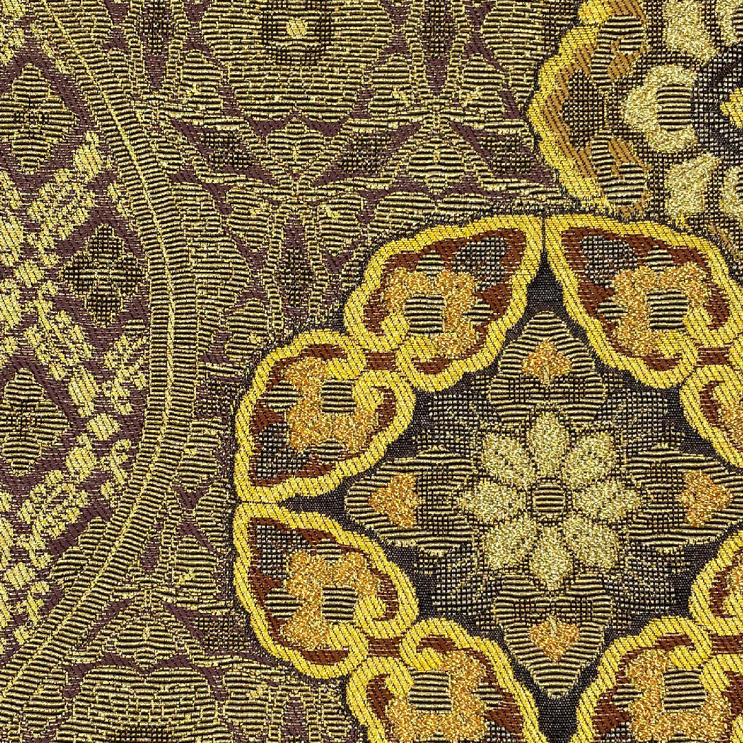 Fukuro Obi Wanaori Shosoin Pattern Obi Length 436cm Pure Silk S Rank Six-pass Semi-formal Gold 1123000682321