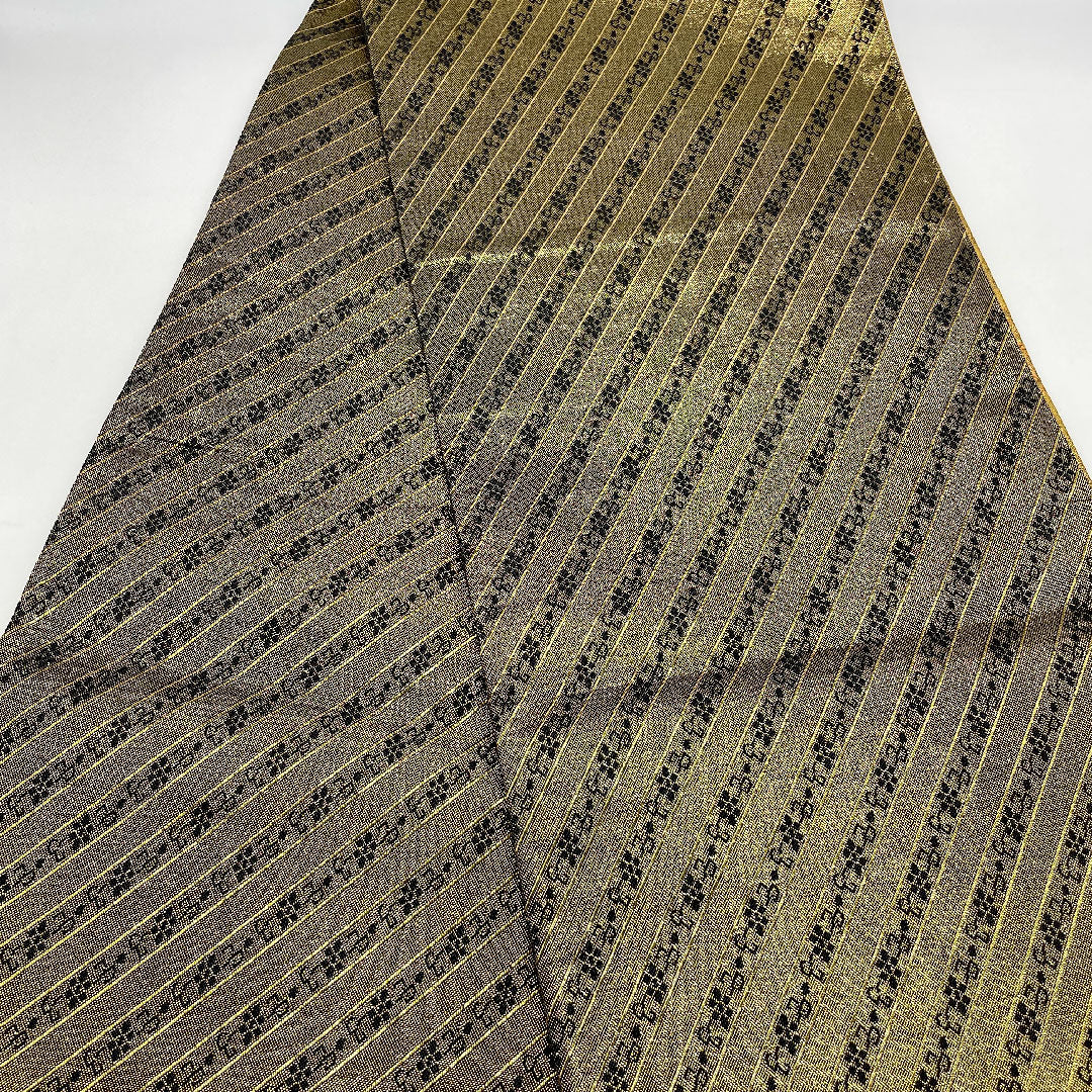 Fukuro Obi, Length 424cm, Pure Silk, A Rank, Six-way, Formal, Gold, 1123000613321