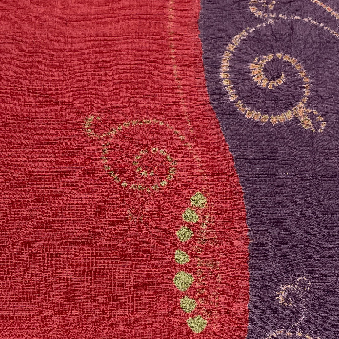 [Untailored] Fukuro obi, pure silk, S rank, length 428cm, full-width pattern, casual, red, 1123000572312