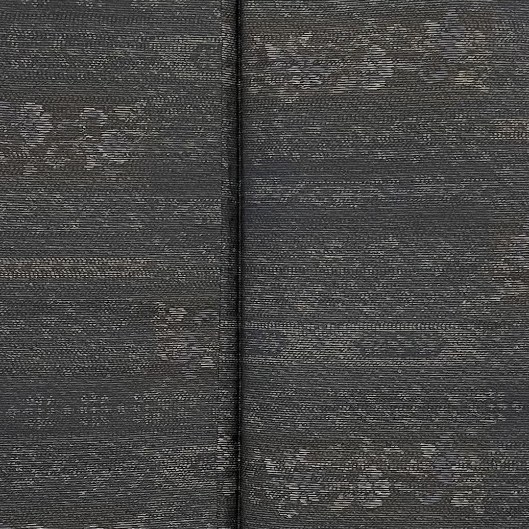 Oshima Tsumugi, Length 158cm, Sleeve length 65cm, Flower stripes, Pure silk, Excellent condition, Lined, Black, 1116000103310